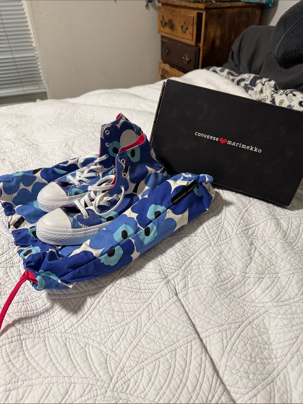 Converse Marimekko Blue Floral High-Top Sneakers